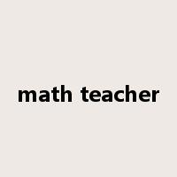 math teacher是什么意思