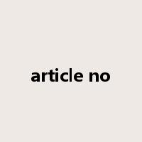 article no是什么意思