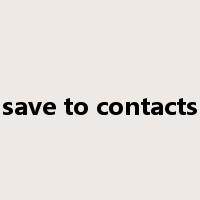 save to contacts是什么意思