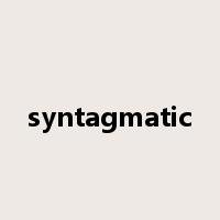 syntagmatic是什么意思