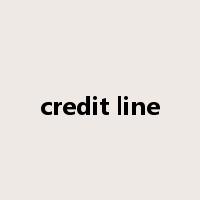 credit line是什么意思
