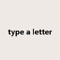 type a letter是什么意思