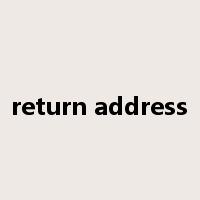 return address是什么意思