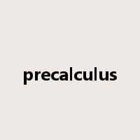 precalculus是什么意思
