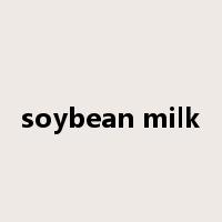 soybean milk是什么意思