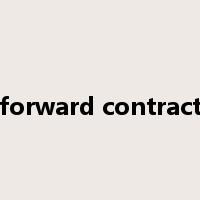 forward contract是什么意思