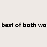 the best of both worlds是什么意思
