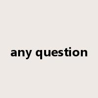 any question是什么意思