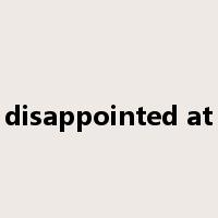 disappointed at是什么意思