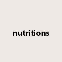 nutritions是什么意思