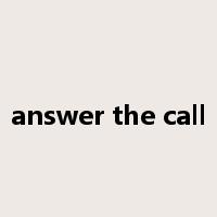 answer the call是什么意思