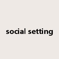 social setting是什么意思