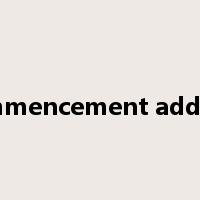 commencement address是什么意思