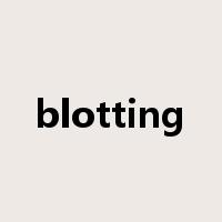 blotting是什么意思