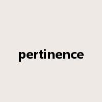 pertinence是什么意思
