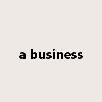 a business是什么意思