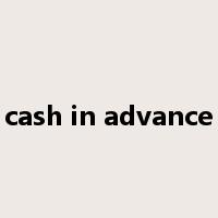 cash in advance是什么意思
