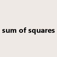 sum of squares是什么意思