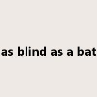 as blind as a bat是什么意思