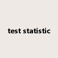 test statistic是什么意思