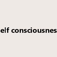 self consciousness是什么意思