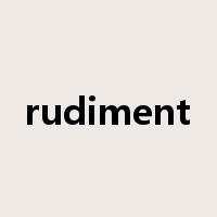 rudiment是什么意思