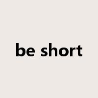 be short是什么意思