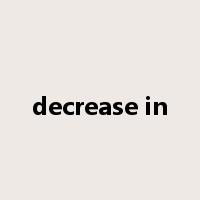 decrease in是什么意思