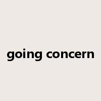 going concern是什么意思