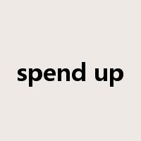 spend up是什么意思