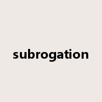 subrogation是什么意思