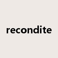 recondite是什么意思