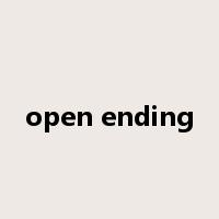 open ending是什么意思