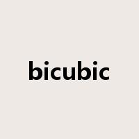 bicubic是什么意思