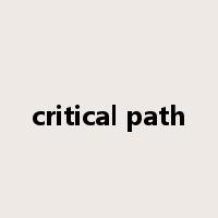 critical path是什么意思