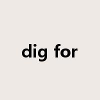 dig for是什么意思