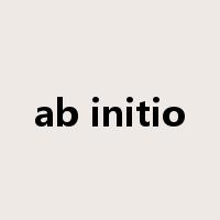 ab initio是什么意思