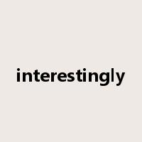 interestingly是什么意思