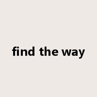 find the way是什么意思