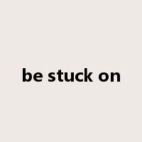 be stuck on是什么意思