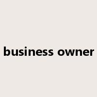 business owner是什么意思