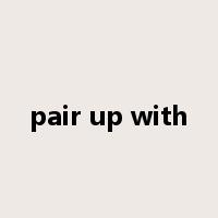 pair up with是什么意思