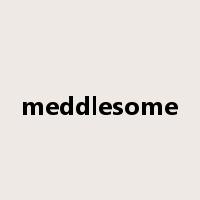 meddlesome是什么意思