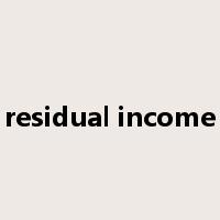 residual income是什么意思
