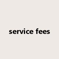 service fees是什么意思