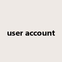 user account是什么意思