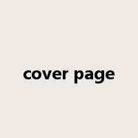 cover page是什么意思