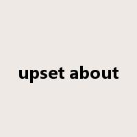 upset about是什么意思