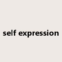 self expression是什么意思