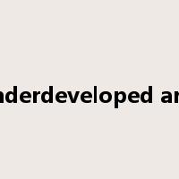Underdeveloped area是什么意思